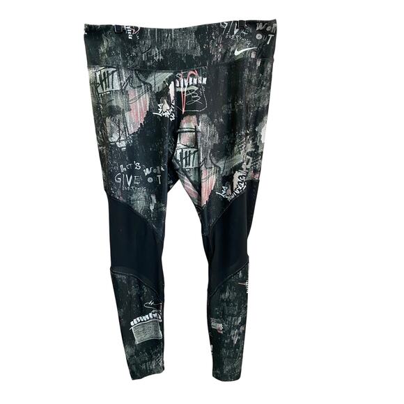 Nike Leggings Size 2XL Women’s Dri-Fit Power Team Training Day Tight Graffiti - Picture 1 of 11